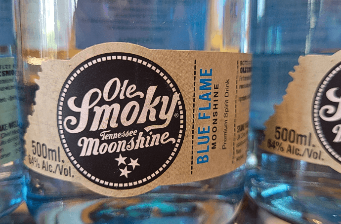 Ole Smoky Blue Flame Moonshine ETYKIETA